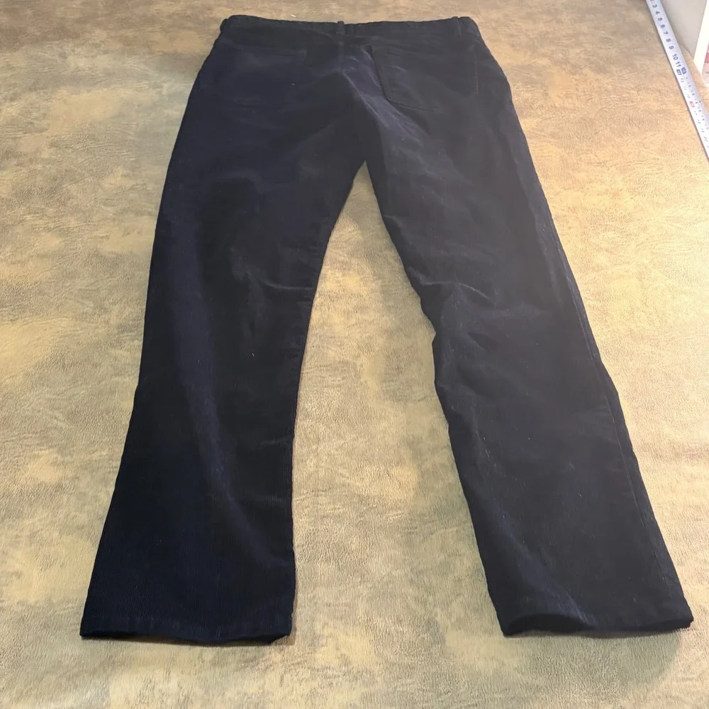 Banana Republic Aiden Corduroy Pants Mens 32x36 Navy Blue Slim Fit 304272-01